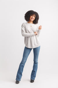 Textured Crew Neck Sweater