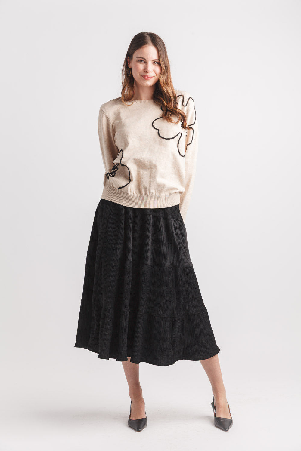 Velvet Tiered Skirt