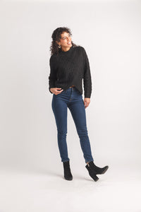 Cable Knit Crossover Sweater