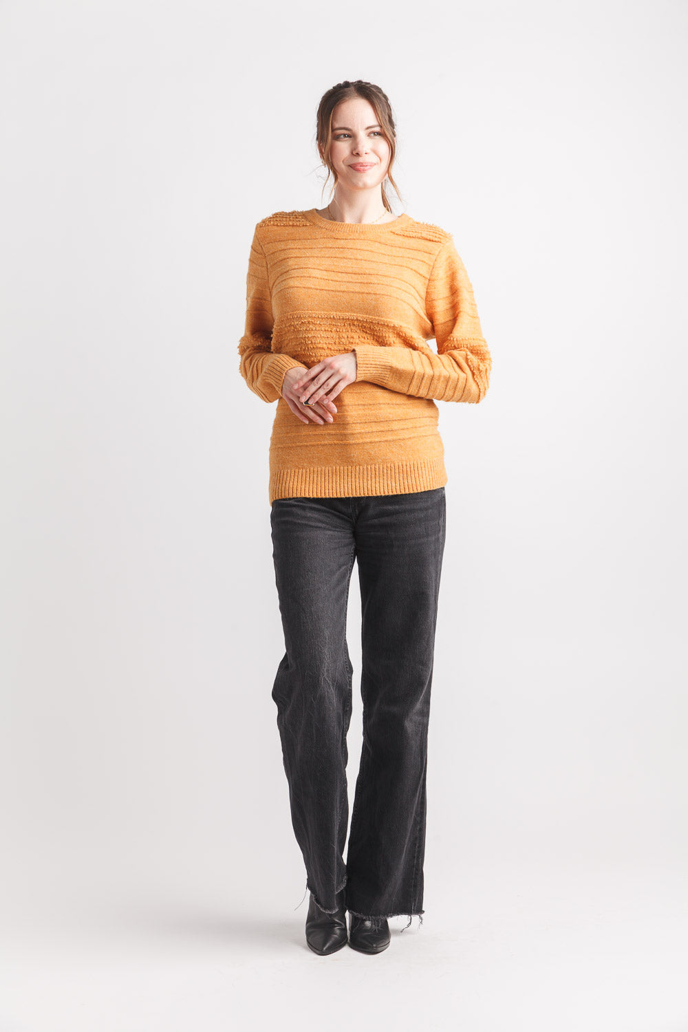 Textured Striped Sweater