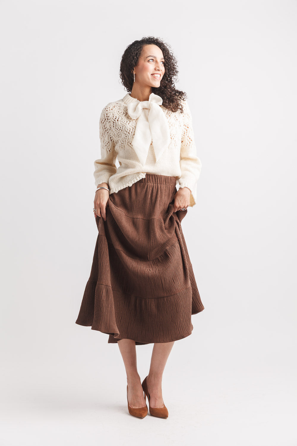 Velvet Tiered Skirt
