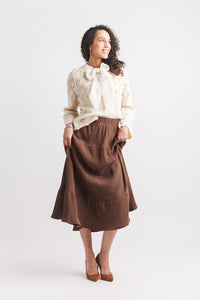 Velvet Tiered Skirt