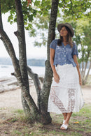 Short Sleeve Floral Button Front Cardigan