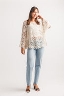 Crochet Bell Sleeve Pullover