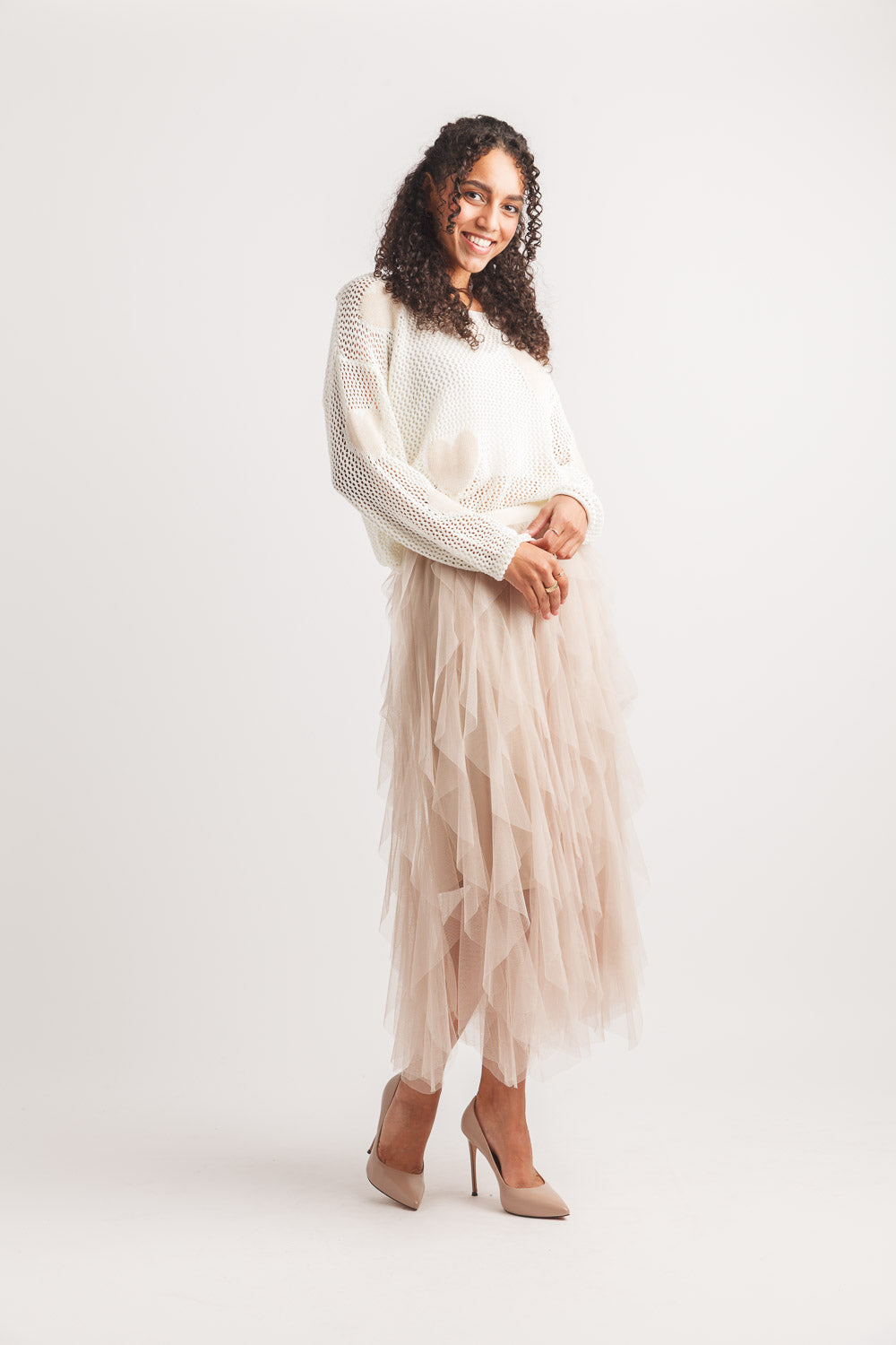 Heart Open Knit Sweater