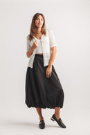 Knit Short Sleeve Collared Cardigan
