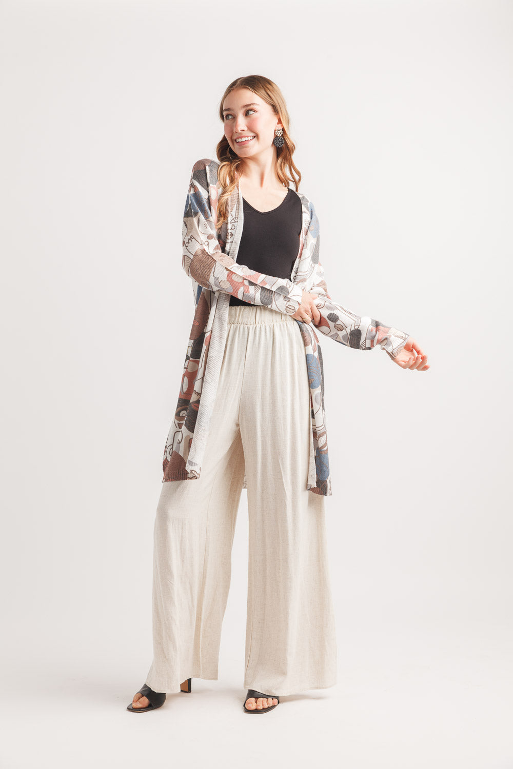 Abstract Lightweight Cardigan