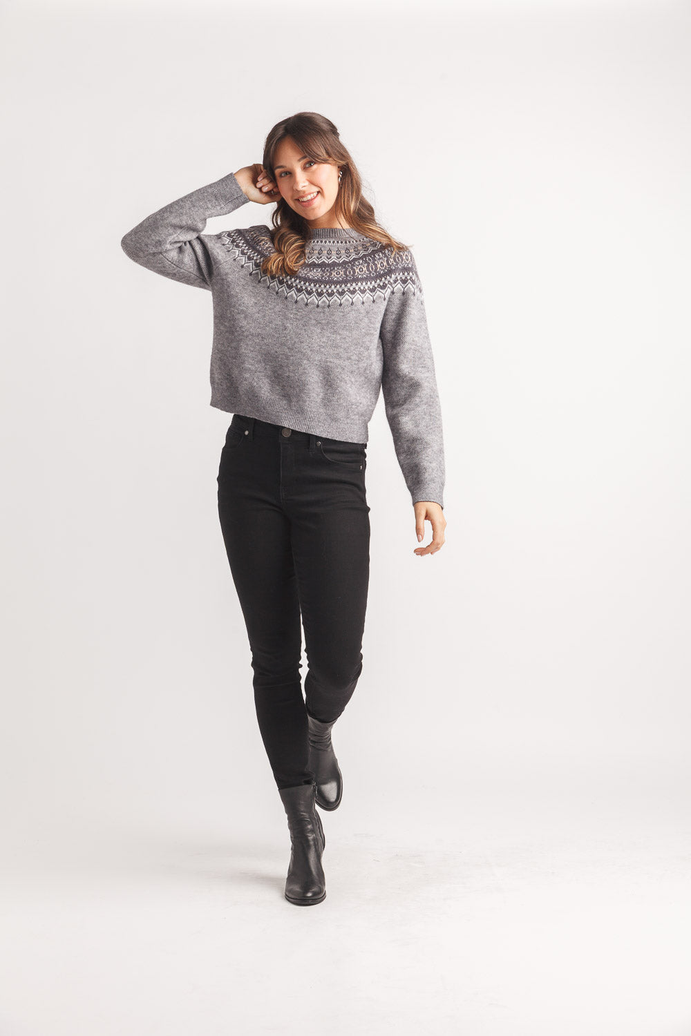 Fairisle Knit Intarsia Sweater
