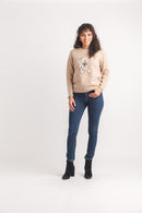 Teddy Bear Knit Intarsia Sweater