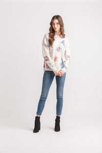 Garden Print Knit Sweater