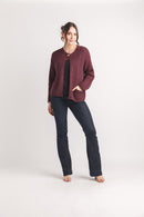 Knit Cardigan with Button Detail and Patch Pockets