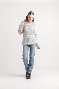 Boucle Popcorn Knit Sweater