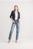 3/4 Sleeve Open Knit Cardigan