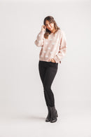 Eyelash Heart Knit Sweater