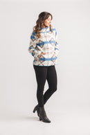 Global Printed 1/2 Zip Sherpa Sweater With Kangro