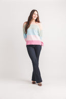 Striped Step Hem Sweater