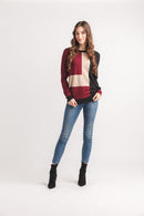 Knit Colour Blocked Sweater