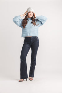 Cable Knit Pullover With Ribbed Detail