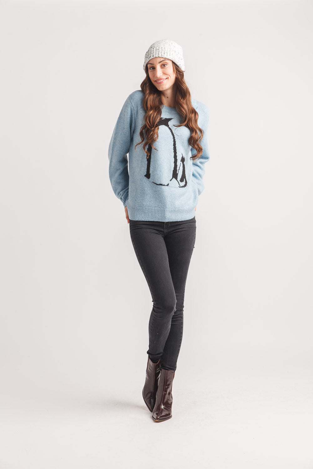 Knit Penguin Intarsia Sweater