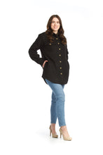 Load image into Gallery viewer, JT-11723 - Black - Solid Shacket
